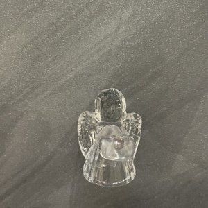 Biedermann Glass Angel Figurine Miniature Candle Holder